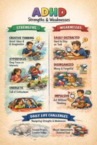 Adult ADHD symptoms infographic